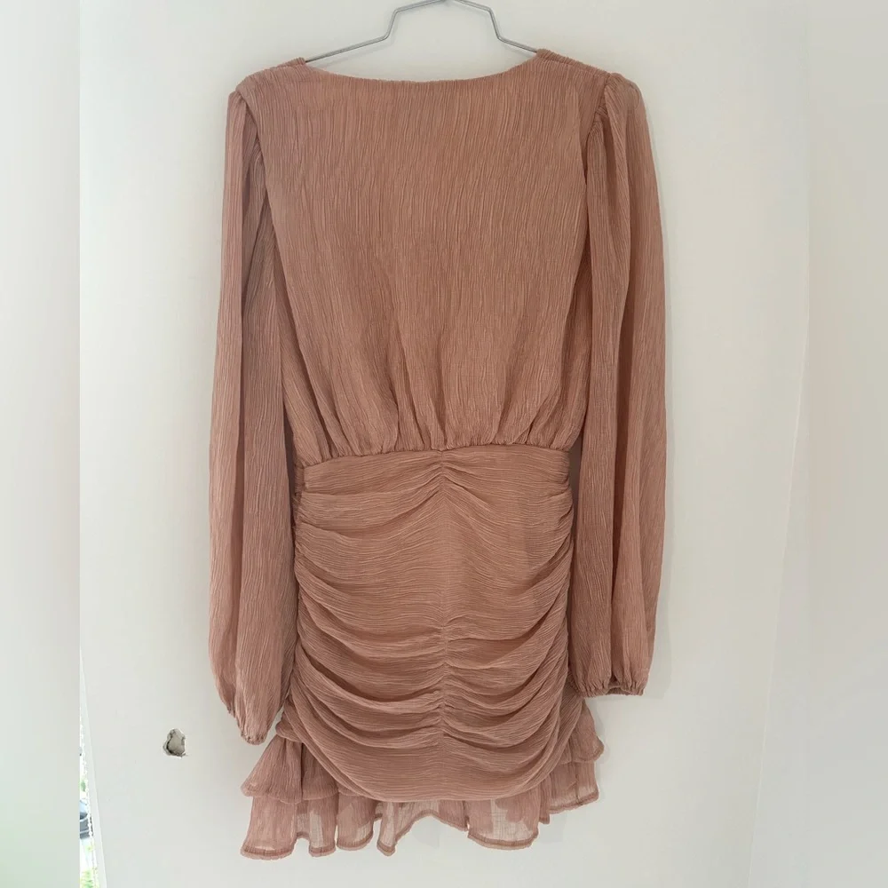 Pink Ruffle Mini Dress Size M - Picture 5 of 6